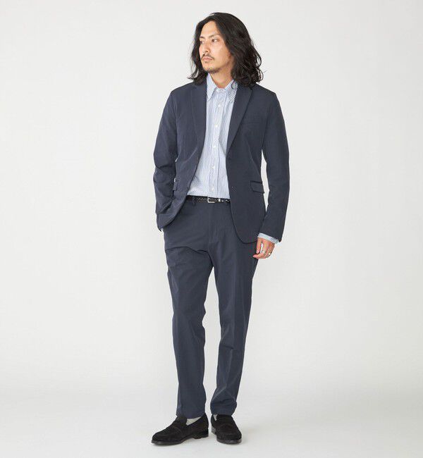 SHIPS「【WEB限定】SHIPS:〈UVカット・防シワ・手洗い可能〉2WAYストレッチナイロン セットアップ」|スーツ|ネイビー