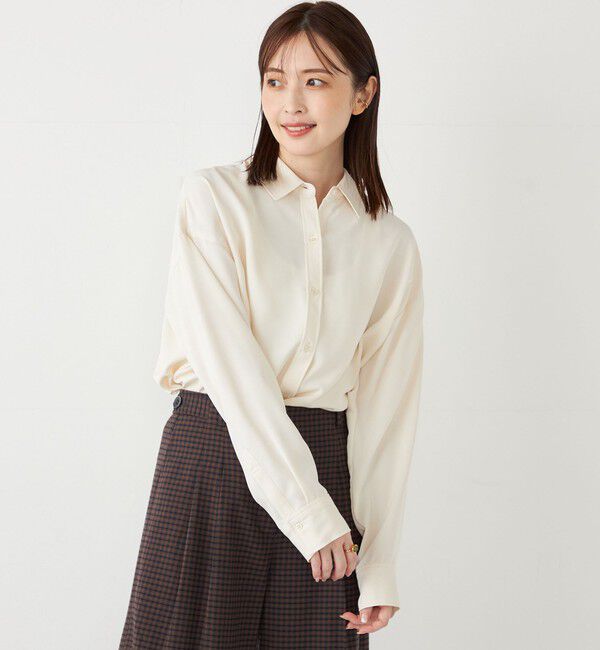 SHIPS Colors 「SHIPS Colors:〈洗濯機可能〉トロミ レイヤード シャツ2」|シャツ・ブラウス|オフホワイト