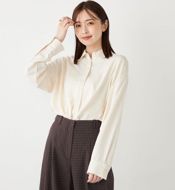 SHIPS Colors 「SHIPS Colors:〈洗濯機可能〉トロミ レイヤード シャツ2」|シャツ・ブラウス|