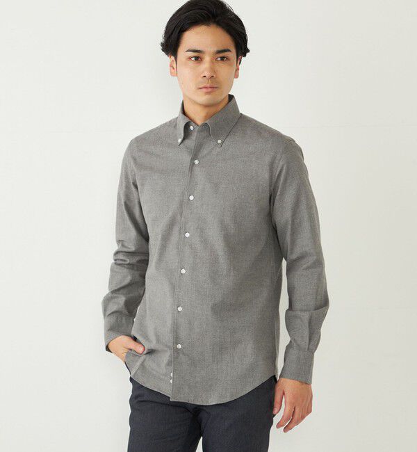 SHIPS Colors 「SHIPS Colors:〈洗濯機可能〉ボタンダウン ソリッド ネルシャツ」|シャツ・ブラウス|