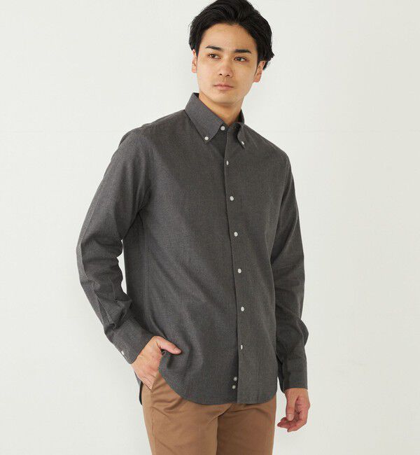 SHIPS Colors 「SHIPS Colors:〈洗濯機可能〉ボタンダウン ソリッド ネルシャツ」|シャツ・ブラウス|