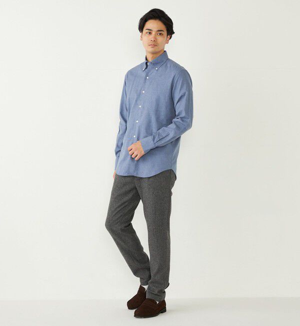 SHIPS Colors 「SHIPS Colors:〈洗濯機可能〉ボタンダウン ソリッド ネルシャツ」|シャツ・ブラウス|