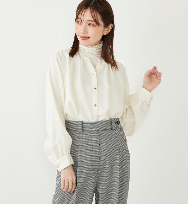 SHIPS Colors 「SHIPS Colors:〈洗濯機可能〉 ツイル スキッパー シャツ ブラウス◇」|シャツ・ブラウス|