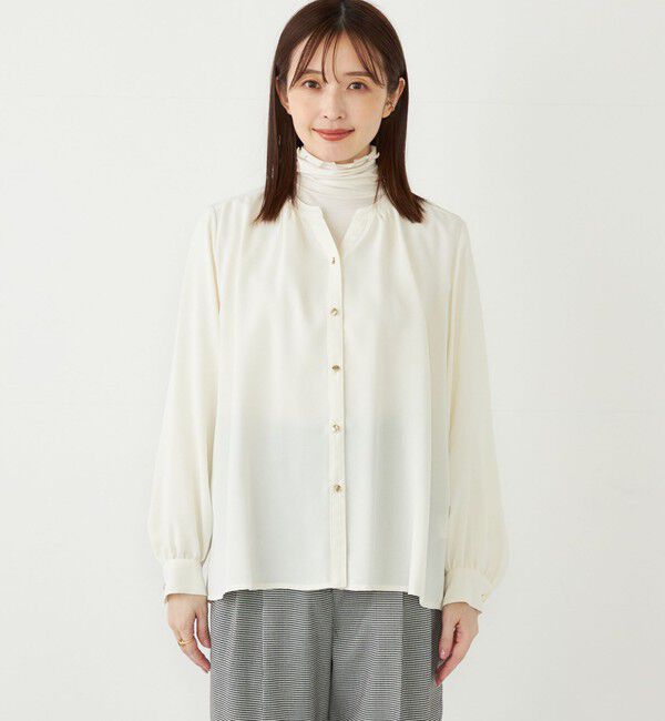 SHIPS Colors 「SHIPS Colors:〈洗濯機可能〉 ツイル スキッパー シャツ ブラウス◇」|シャツ・ブラウス|