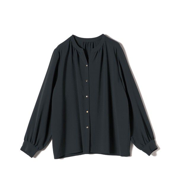 SHIPS Colors 「SHIPS Colors:〈洗濯機可能〉 ツイル スキッパー シャツ ブラウス◇」|シャツ・ブラウス|ダークグレー