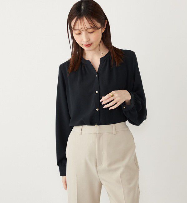 SHIPS Colors 「SHIPS Colors:〈洗濯機可能〉 ツイル スキッパー シャツ ブラウス◇」|シャツ・ブラウス|