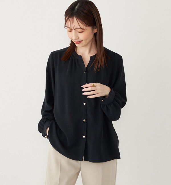 SHIPS Colors 「SHIPS Colors:〈洗濯機可能〉 ツイル スキッパー シャツ ブラウス◇」|シャツ・ブラウス|