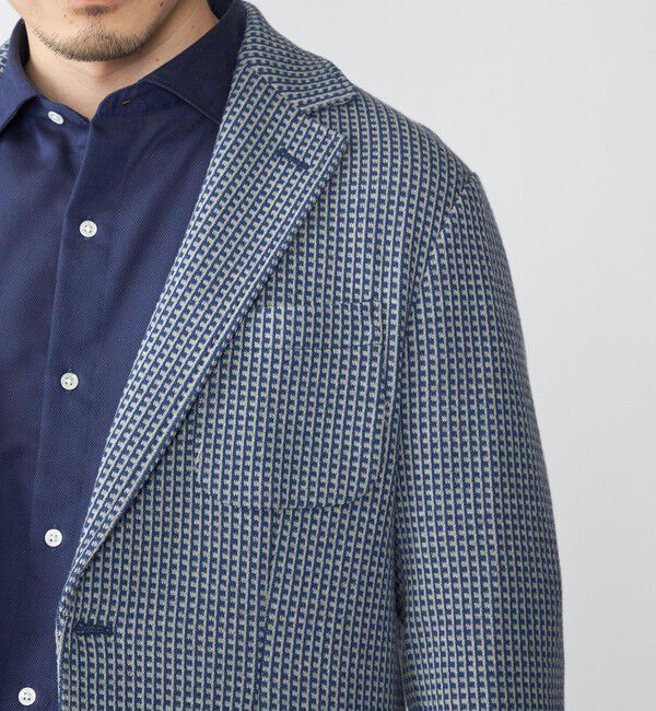 SHIPS「SHIPS:〈手洗い可能〉TEXBRID(R) ジャカード 2ボタン ジャケット」|テーラードジャケット|