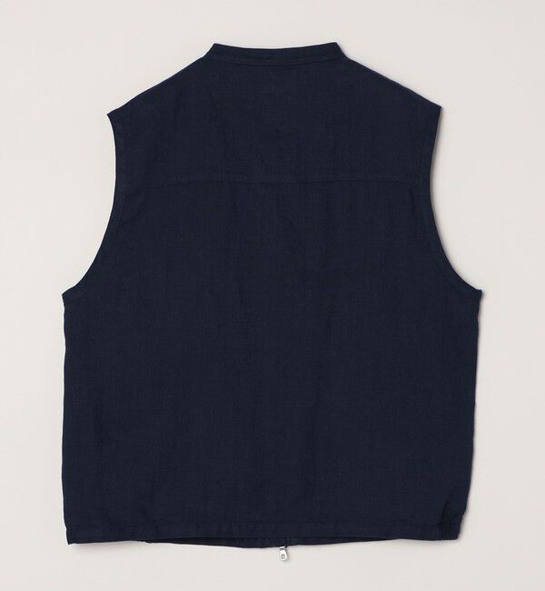 SHIPS any「SHIPS any:〈洗濯機可能〉NOVELTEX リネン ジップ ベスト(セットアップ対応)◇」|ベスト・ジレ|
