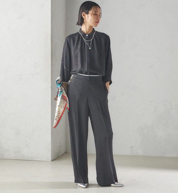 SHIPS for women「〈接触冷感/吸水速乾〉アセテート ワッシャー ブラウス」|シャツ・ブラウス|