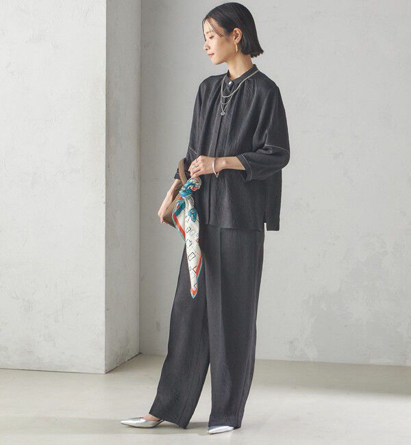 SHIPS for women「〈接触冷感/吸水速乾〉アセテート ワッシャー ブラウス」|シャツ・ブラウス|