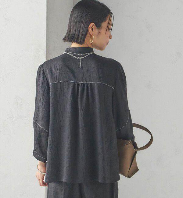 SHIPS for women「〈接触冷感/吸水速乾〉アセテート ワッシャー ブラウス」|シャツ・ブラウス|