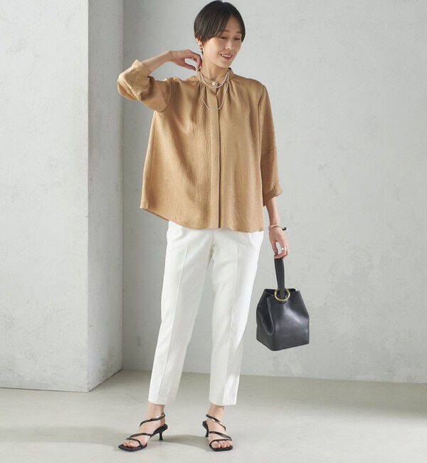 SHIPS for women「〈接触冷感/吸水速乾〉アセテート ワッシャー ブラウス」|シャツ・ブラウス|