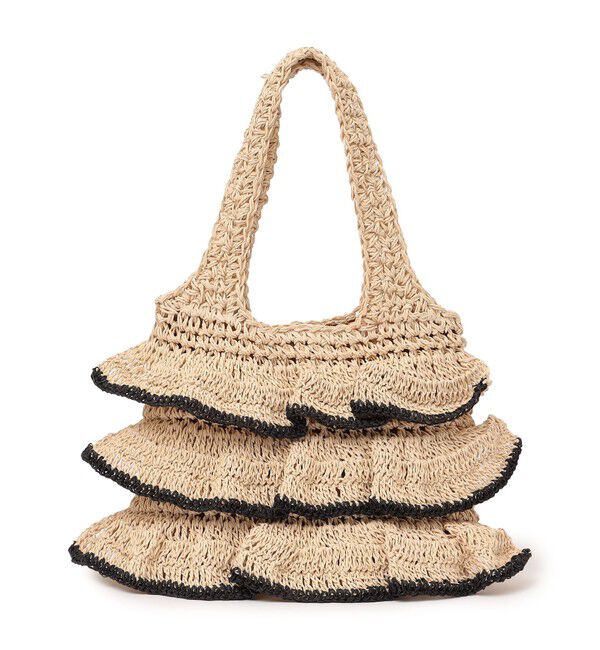 SHIPS any「SHIPS any: バイカラー フリル ペーパー トート バッグ」|トートバッグ|