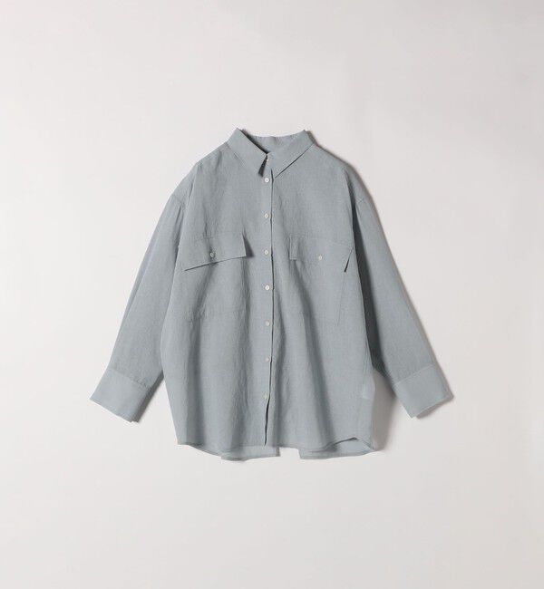 SHIPS any「SHIPS any:〈洗濯機可能〉シアー リボン レギュラーカラー ポケット シャツ」|シャツ・ブラウス|