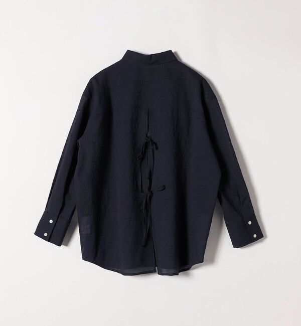 SHIPS any「SHIPS any:〈洗濯機可能〉シアー リボン レギュラーカラー ポケット シャツ」|シャツ・ブラウス|