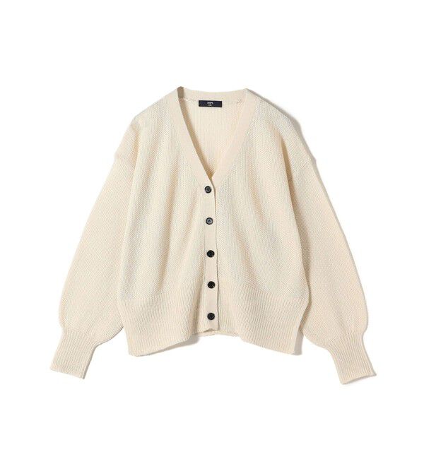 SHIPS Colors 「SHIPS Colors〈手洗い可能〉:ペーパーライク Vネック カーディガン」|カーディガン|オフホワイト