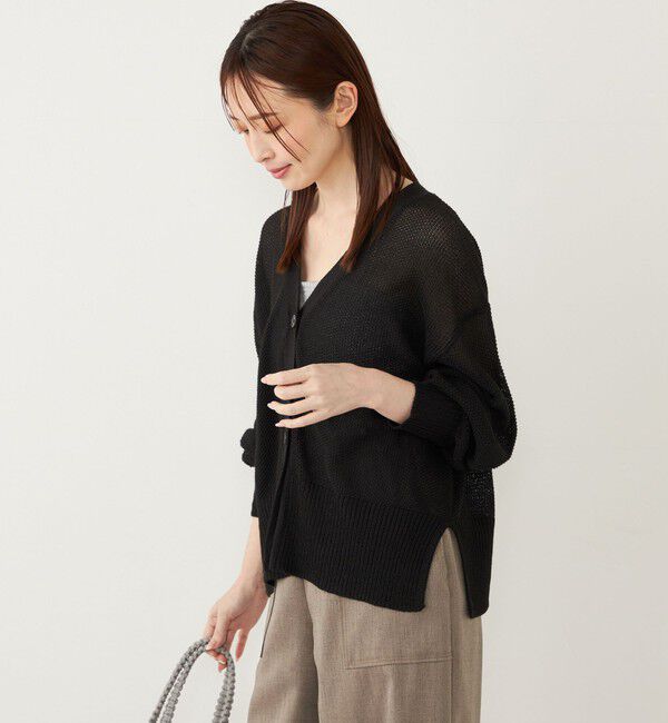 SHIPS Colors 「SHIPS Colors〈手洗い可能〉:ペーパーライク Vネック カーディガン」|カーディガン|