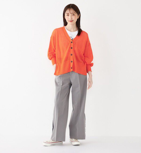 SHIPS Colors 「SHIPS Colors〈手洗い可能〉:ペーパーライク Vネック カーディガン」|カーディガン|