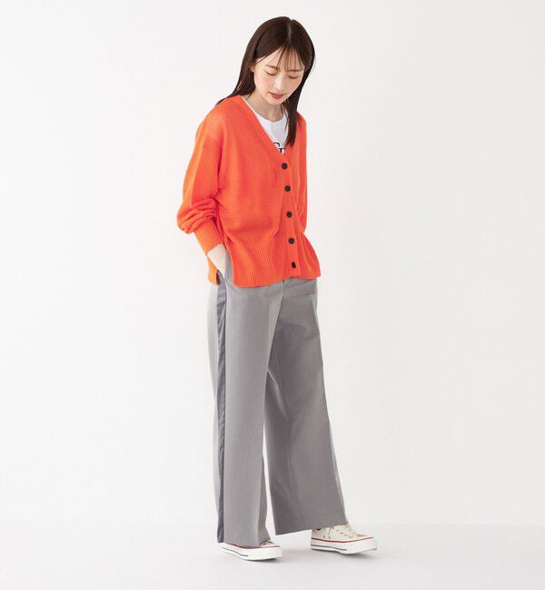 SHIPS Colors 「SHIPS Colors〈手洗い可能〉:ペーパーライク Vネック カーディガン」|カーディガン|