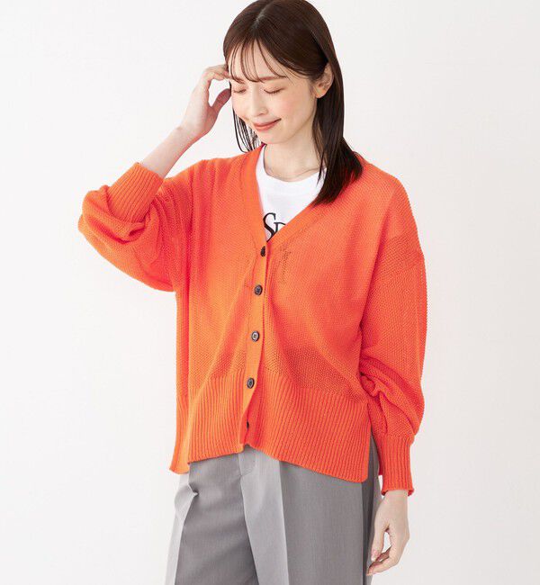 SHIPS Colors 「SHIPS Colors〈手洗い可能〉:ペーパーライク Vネック カーディガン」|カーディガン|