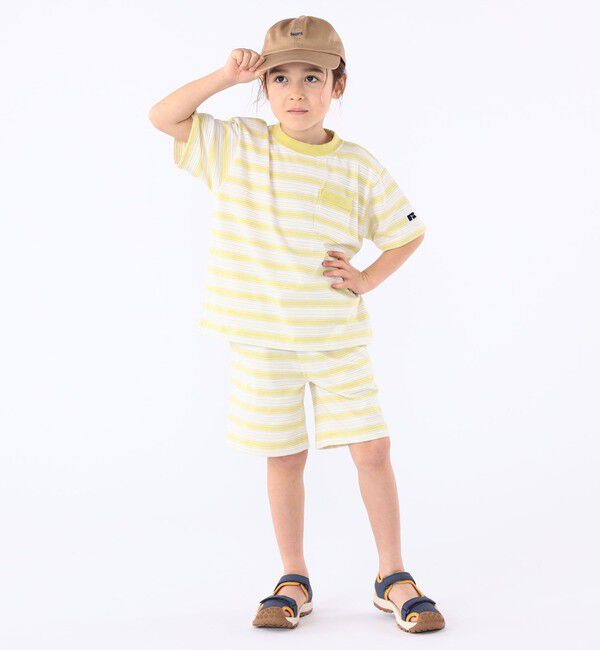 SHIPS KIDS「【SHIPS KIDS別注】RUSSELL ATHLETIC:100～130cm /ボーダーTEE」|Tシャツ・カットソー|