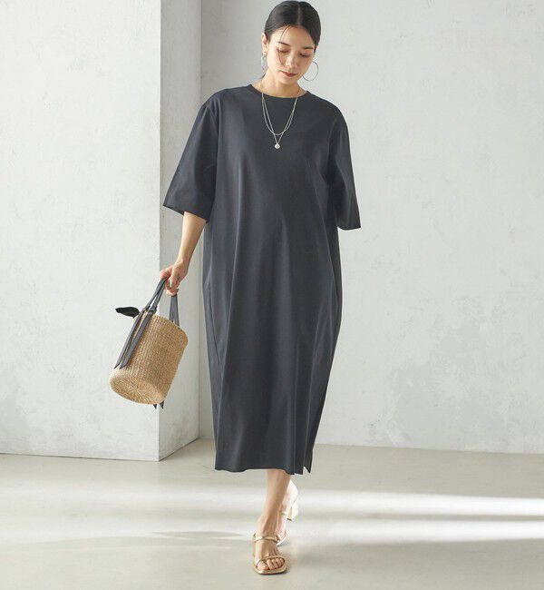 SHIPS for women「【SHIPS別注】WRAPINKNOT:クルーネック カット ワンピース」|ワンピース|