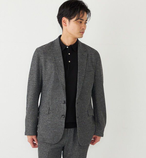 SHIPS Colors 「SHIPS Colors:〈洗濯機可能〉ジャージー ジャケット(セットアップ対応可能)」|テーラードジャケット|ダークグレー