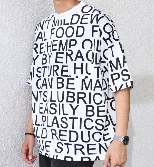 SHIPS any「【SHIPS any別注】Phatee: オーガニックコットン パターン プリント スピンドル ポケット Tシャツ◇」|Tシャツ・カットソー|