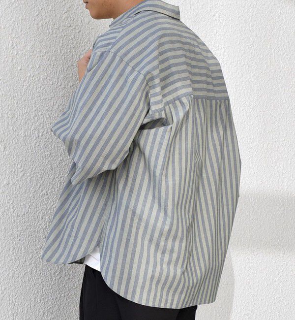 SHIPS any「SHIPS any: ストライプ スモールウェイブ スキッパー プルオーバーシャツ◇」|シャツ・ブラウス|