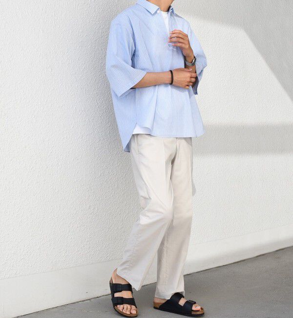 SHIPS any「SHIPS any: ストライプ スモールウェイブ スキッパー プルオーバーシャツ◇」|シャツ・ブラウス|