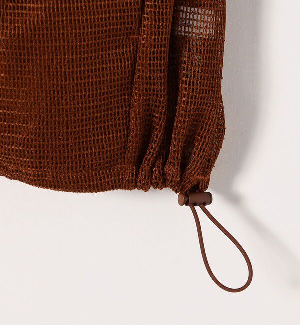 SHIPS any「SHIPS any:〈手洗い可能〉メッシュ シアー ドロスト ギャザー ノースリーブ ベスト」|ベスト・ジレ|