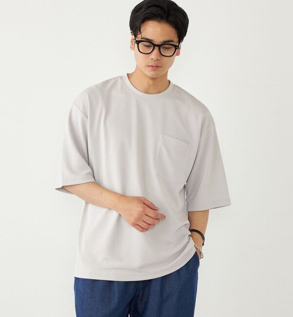SHIPS Colors 「SHIPS Colors:〈汗隠し・接触冷感・紫外線軽減〉FRESH TECH ルーズ Tシャツ」|Tシャツ・カットソー|グレー