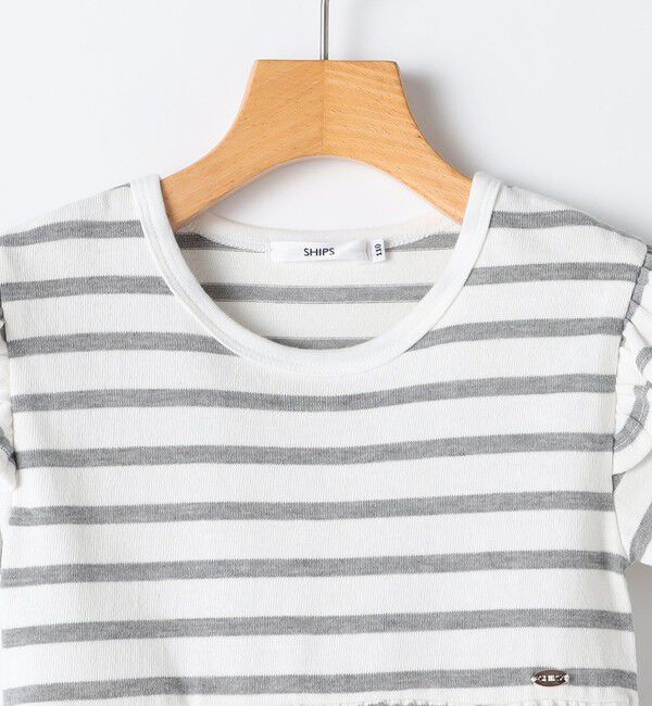 SHIPS KIDS「SHIPS KIDS:100～130cm / ボーダー フリル ワンピース」|ワンピース|