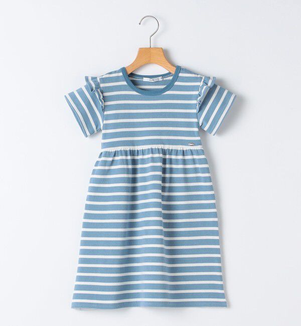 SHIPS KIDS「SHIPS KIDS:100～130cm / ボーダー フリル ワンピース」|ワンピース|