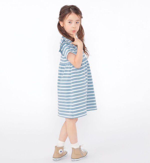 SHIPS KIDS「SHIPS KIDS:100～130cm / ボーダー フリル ワンピース」|ワンピース|