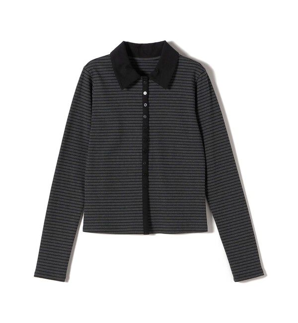 SHIPS Colors 「SHIPS Colors:〈手洗い可能〉ボーダー リブ ポロ カーディガン」|カーディガン|
