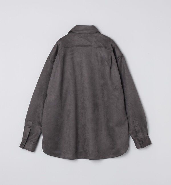 SHIPS Colors 「SHIPS Colors:〈洗濯機可能〉ポリエステル フェイクスエード ルーズ シャツ」|シャツ・ブラウス|