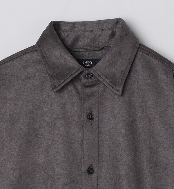 SHIPS Colors 「SHIPS Colors:〈洗濯機可能〉ポリエステル フェイクスエード ルーズ シャツ」|シャツ・ブラウス|