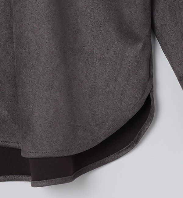 SHIPS Colors 「SHIPS Colors:〈洗濯機可能〉ポリエステル フェイクスエード ルーズ シャツ」|シャツ・ブラウス|