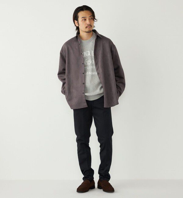 SHIPS Colors 「SHIPS Colors:〈洗濯機可能〉ポリエステル フェイクスエード ルーズ シャツ」|シャツ・ブラウス|