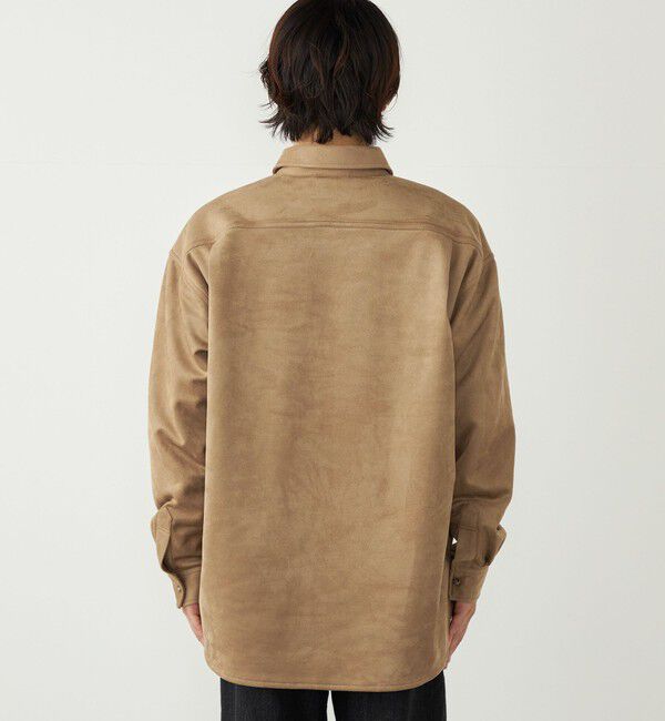 SHIPS Colors 「SHIPS Colors:〈洗濯機可能〉ポリエステル フェイクスエード ルーズ シャツ」|シャツ・ブラウス|