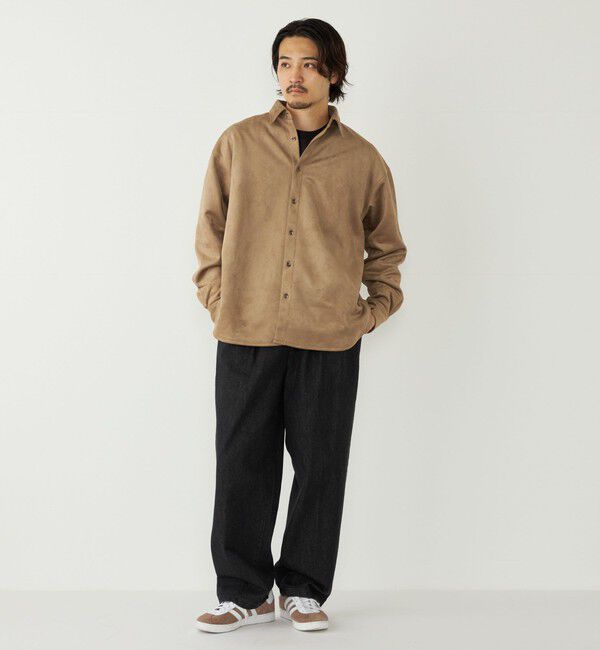 SHIPS Colors 「SHIPS Colors:〈洗濯機可能〉ポリエステル フェイクスエード ルーズ シャツ」|シャツ・ブラウス|
