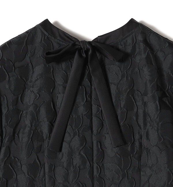 SHIPS for women「〈手洗い可能〉膨れ ジャカード バックタイ フレア ワンピース」|ワンピース|