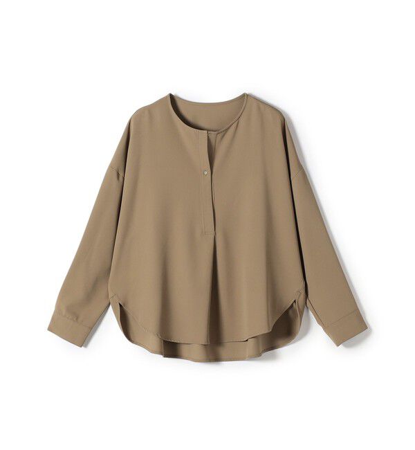 SHIPS Colors 「SHIPS Colors:〈手洗い可能〉2WAY フルダル ブラウス」|シャツ・ブラウス|キャメル