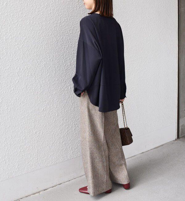 SHIPS Colors 「SHIPS Colors:〈手洗い可能〉2WAY フルダル ブラウス」|シャツ・ブラウス|