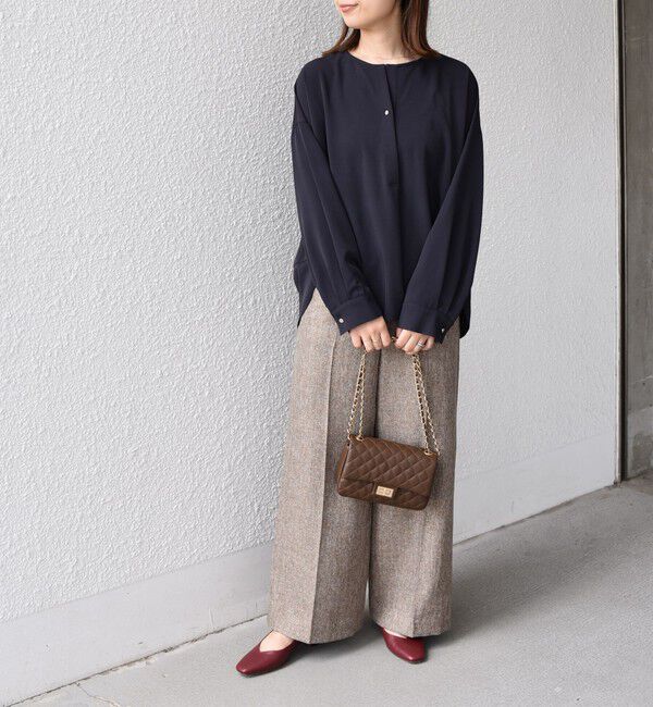 SHIPS Colors 「SHIPS Colors:〈手洗い可能〉2WAY フルダル ブラウス」|シャツ・ブラウス|