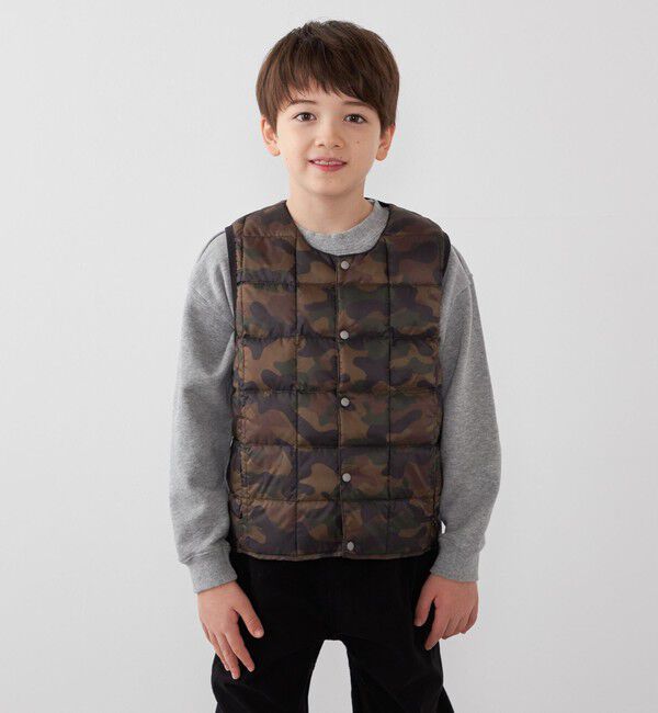 SHIPS any「TAION:〈手洗い可能〉クルーネック インナー ダウン ベスト <KIDS>」|ダウンベスト・ベスト|