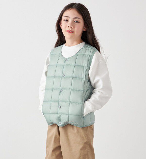 SHIPS any「TAION:〈手洗い可能〉クルーネック インナー ダウン ベスト <KIDS>」|ダウンベスト・ベスト|