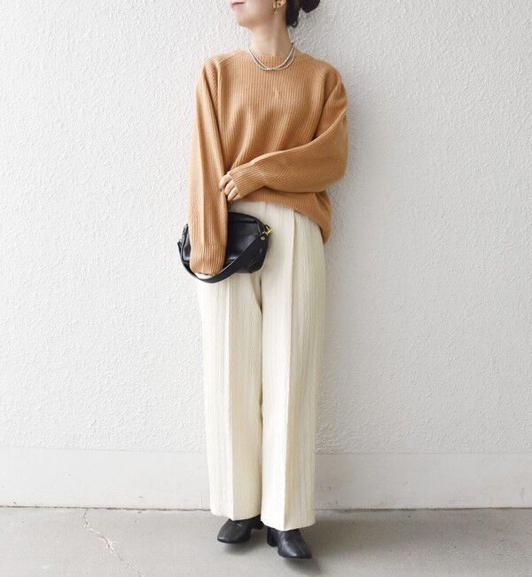 SHIPS any「SHIPS any:〈手洗い可能〉ジャカード タック セミワイド パンツ［NAVY BLUE］」|その他|